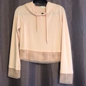 Pink crop hoodie